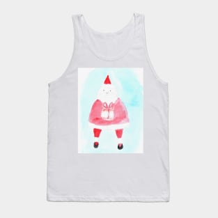 Santa Claus, winter, holiday, holidays, watercolor, gift, happy, joy, illustration Tank Top